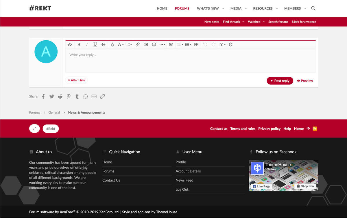 Rekt XenForo 2 Theme — ThemeHouse