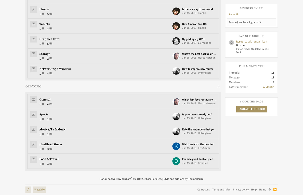 Westlake XenForo 2 Theme — ThemeHouse